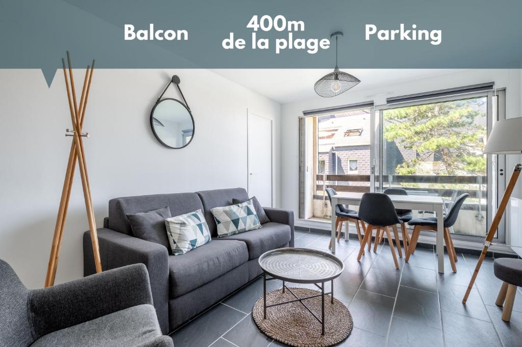 Appt lumineux - Avec balcon à 400m de la plage