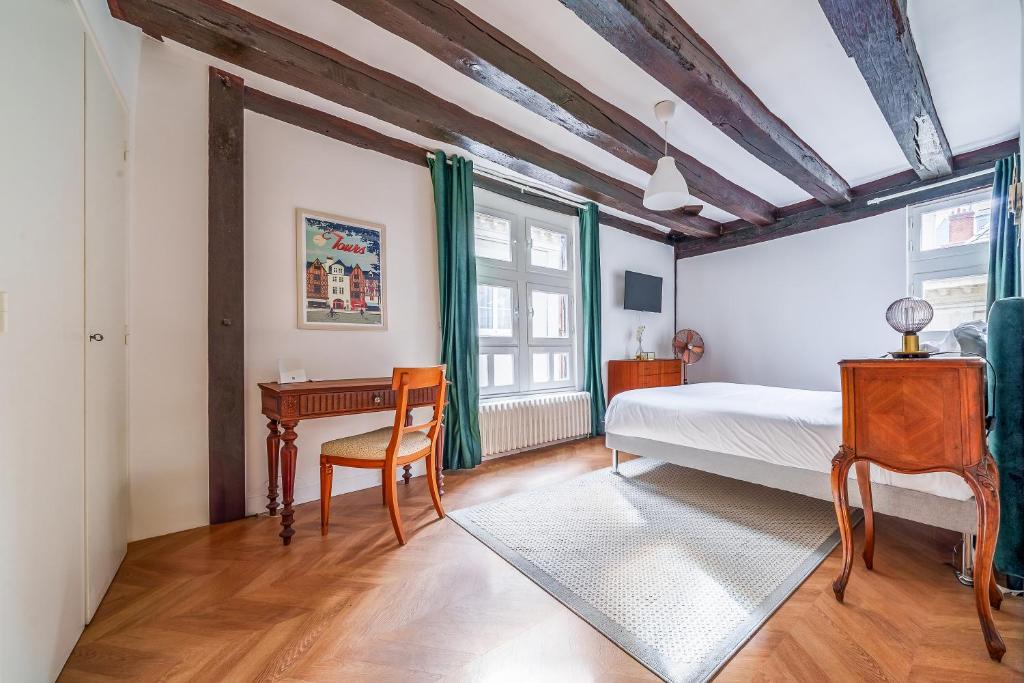 LE PLUMEREAU Appartement historique Vieux Tours avec parking