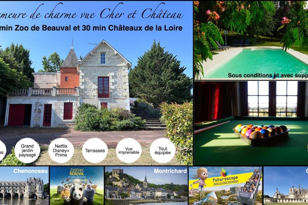 Demeure vue sur Cher/Château, 5 min Zoo de Beauval